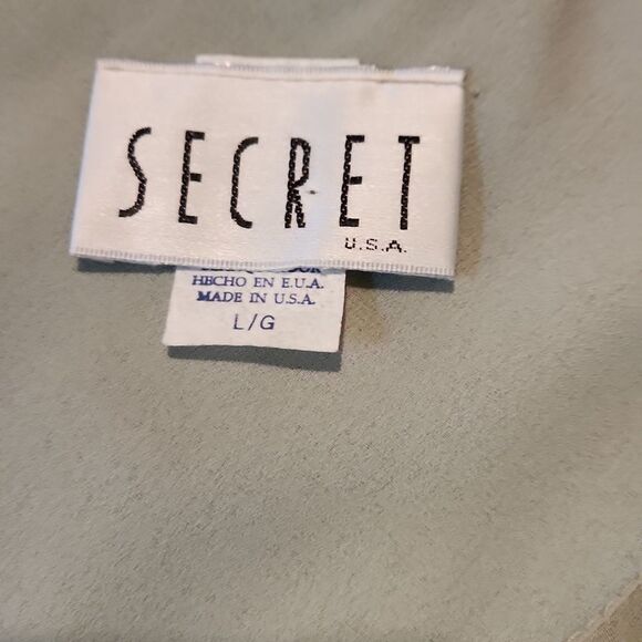 Secret U.S.A women's large olive green short sleeve lightweight layered … - Picture 3 of 5